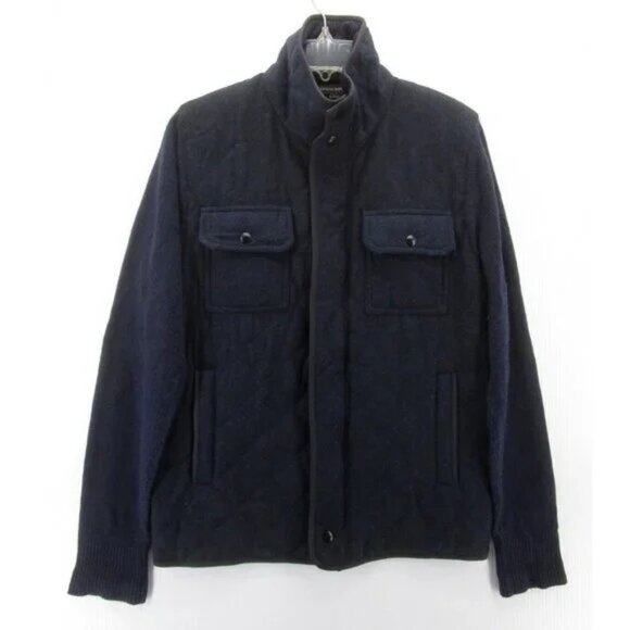 Banana Republic Jacket Medium Wool Sweater Quilted Coat Shacket - Picture 1 of 10